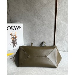 Loewe Large Puzzle Fold Tote Bag in Dark Green Calfskin 818