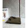 Loewe Large Puzzle Fold Tote Bag in Dark Green Calfskin 818