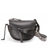 Loewe Small Gate Bag In Black Calfskin and Jacquard 879