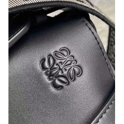 Loewe Small Gate Bag In Black Calfskin and Jacquard 879