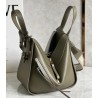 Loewe Compact Hammock Bag in Khaki Green Satin Calfskin 569