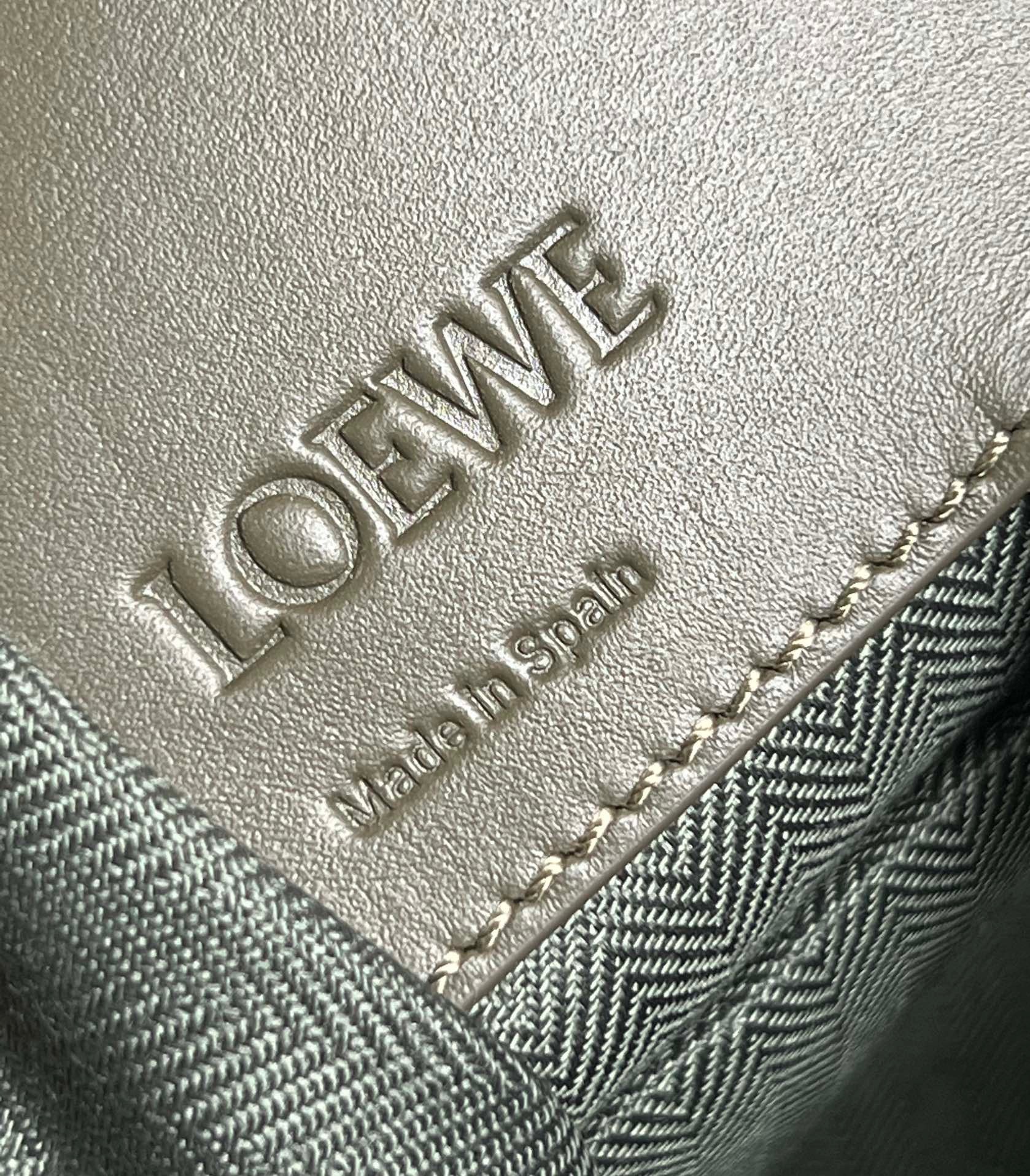 Loewe Compact Hammock Bag in Khaki Green Satin Calfskin 569