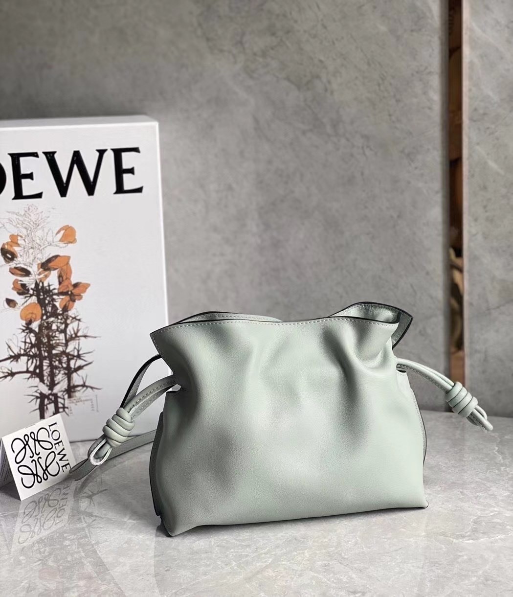 Loewe Flamenco Mini Clutch In Ash Grey Nappa Leather 601