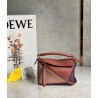 Loewe Puzzle Mini Bag In Purple/Caramel/Blossom Calfskin 782