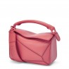 Loewe Puzzle Mini Bag In Plumrose Satin Calfskin 812