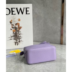 Loewe Puzzle Mini Bag In Lilas Grained Calfskin  476