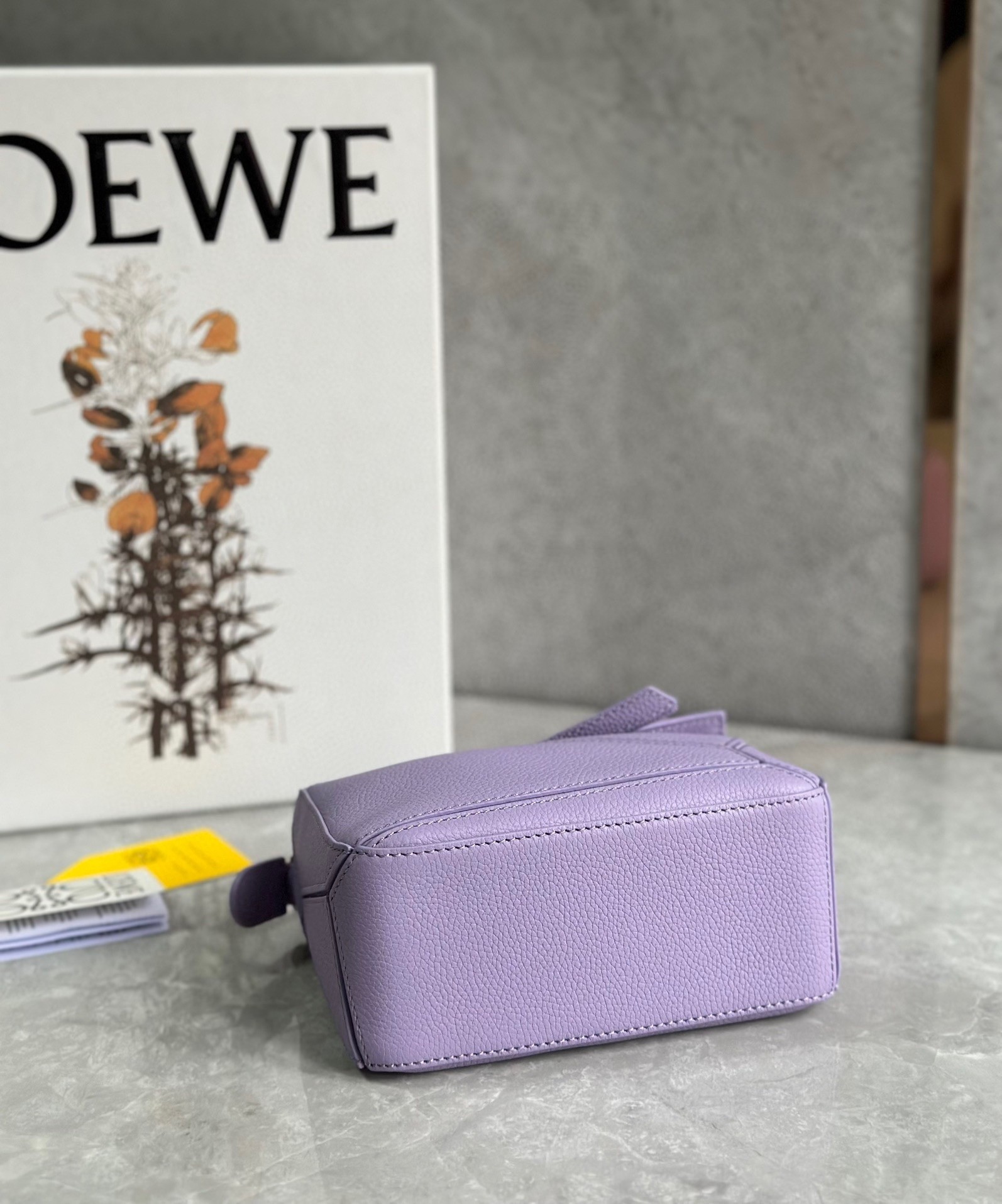 Loewe Puzzle Mini Bag In Lilas Grained Calfskin  476