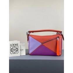 Loewe Small Puzzle Bag In Grapefruit/Mauve/Lilas Calfskin 514