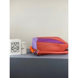 Loewe Small Puzzle Bag In Grapefruit/Mauve/Lilas Calfskin 514