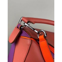 Loewe Small Puzzle Bag In Grapefruit/Mauve/Lilas Calfskin 514