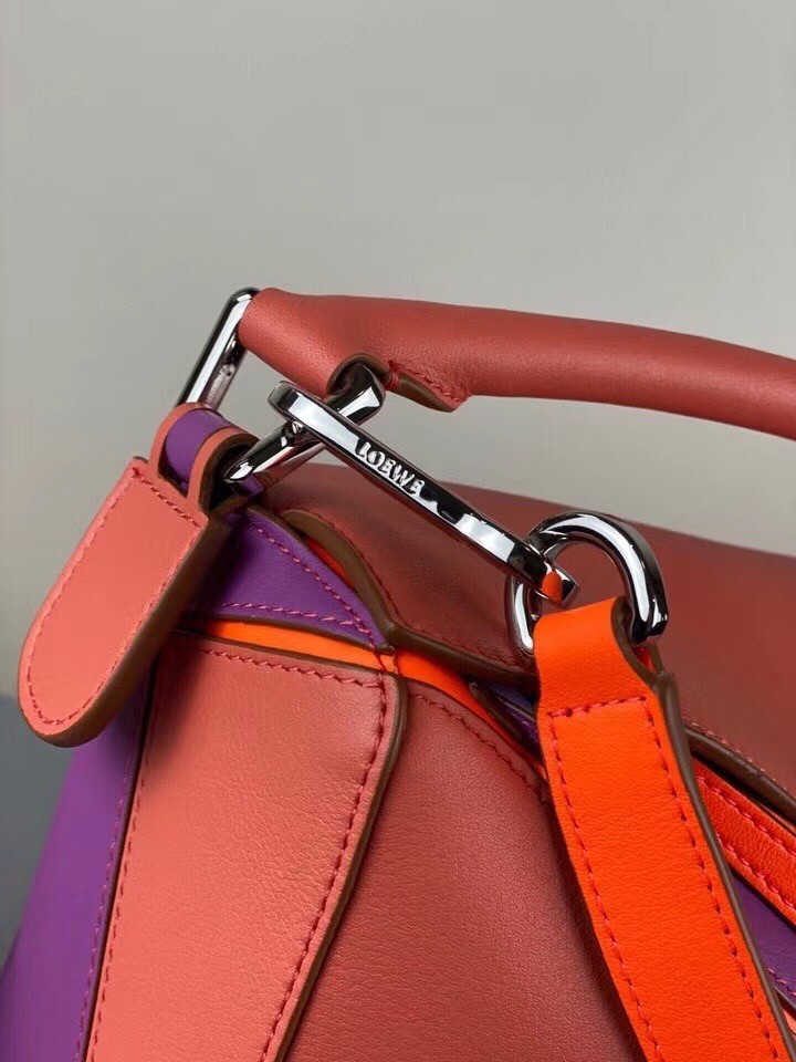 Loewe Small Puzzle Bag In Grapefruit/Mauve/Lilas Calfskin 514