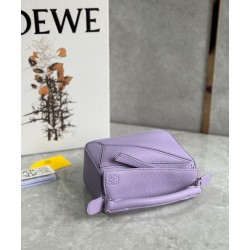 Loewe Puzzle Mini Bag In Lilas Grained Calfskin  476