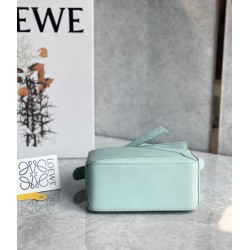 Loewe Puzzle Mini Bag In Aquamarine Satin Calfskin 365