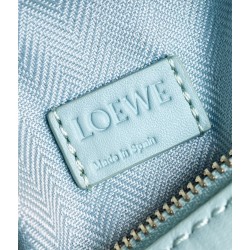 Loewe Puzzle Mini Bag In Aquamarine Satin Calfskin 365