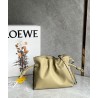 Loewe Mini Flamenco Clutch Bag In Clay Green Calfskin 088