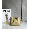 Loewe Mini Flamenco Clutch Bag In Clay Green Calfskin 088