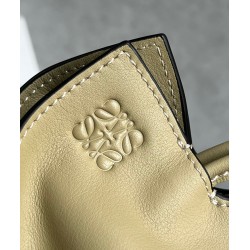 Loewe Mini Flamenco Clutch Bag In Clay Green Calfskin 088