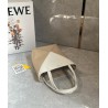 Loewe Mini Puzzle Fold Tote Bag in White/Beige Calfskin 113