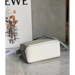 Loewe Puzzle Mini Bag In Grey/Cream/White Calfskin 205