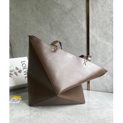 Loewe Large Puzzle Fold Tote Bag in Umber Calfskin 249