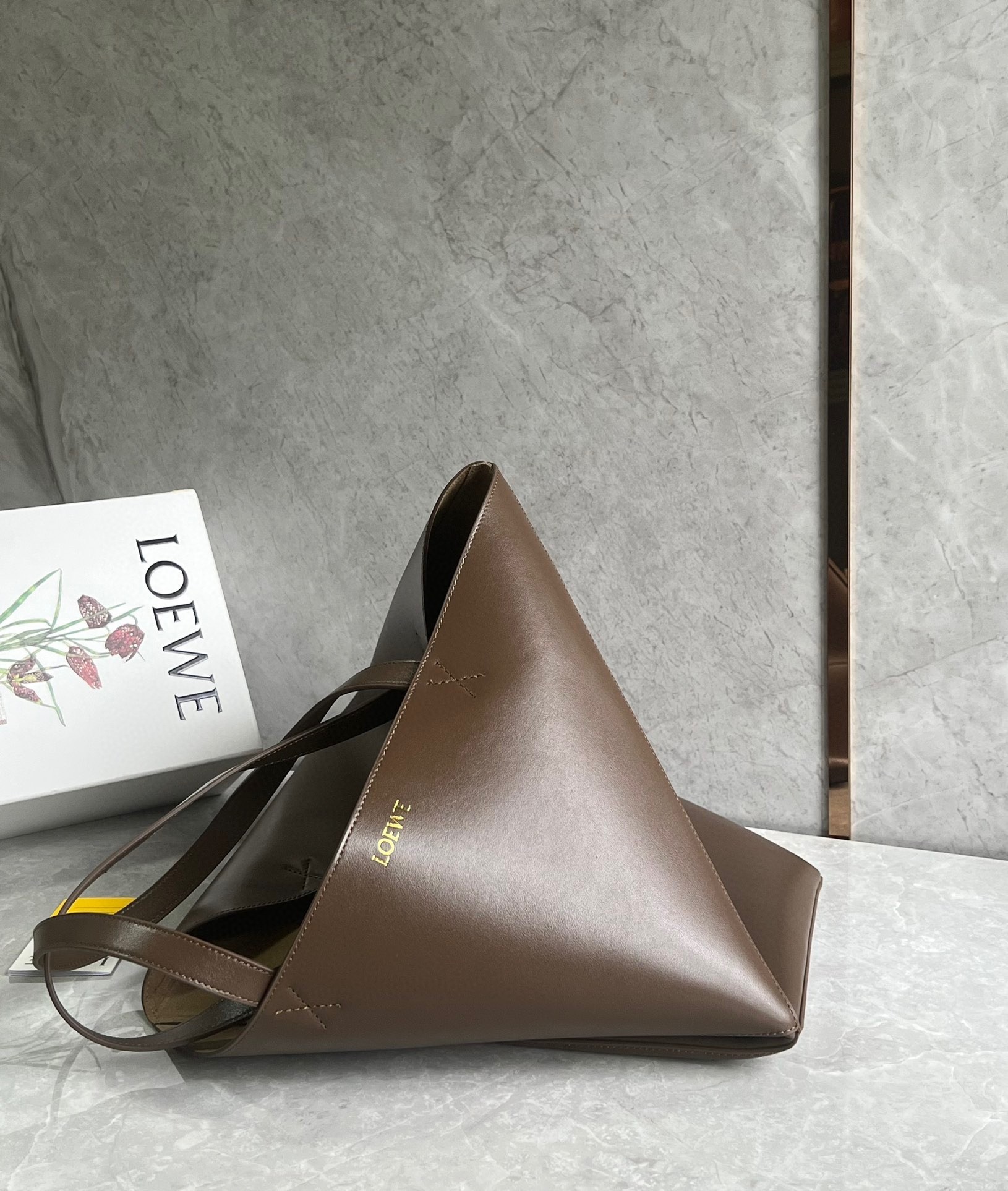 Loewe Large Puzzle Fold Tote Bag in Umber Calfskin 249