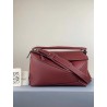 Loewe Large Puzzle Bag In Bordeaux Calfskin 324