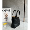 Loewe Mini Puzzle Fold Tote Bag in Black Calfskin 901