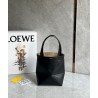 Loewe Mini Puzzle Fold Tote Bag in Black Calfskin 901