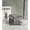 Loewe Puzzle Small Bag In Pearl Grey Grained Leather 938