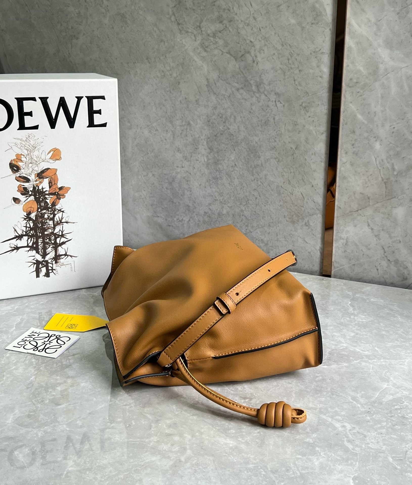 Loewe Flamenco Clutch Bag in Warm Desert Nappa Calfskin 965