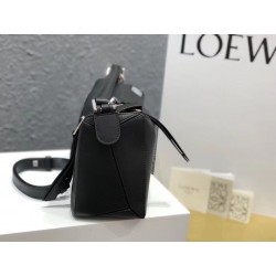 Loewe Small Puzzle Bag In Black Calfskin Leather 993