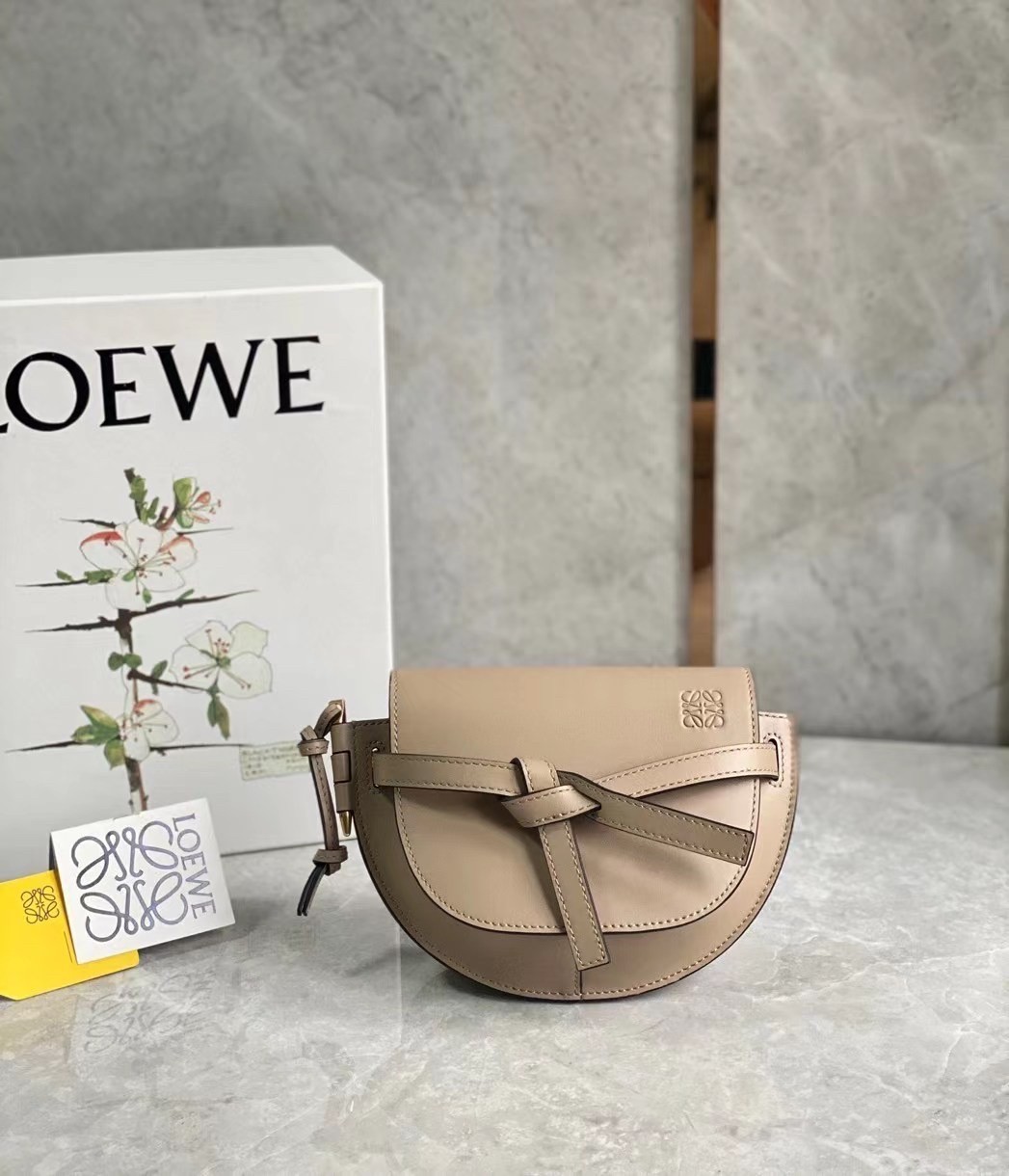 Loewe Mini Gate Dual Bag In Sand Calfskin 208