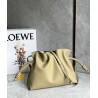 Loewe Flamenco Clutch Bag In Clay Green Calfskin 268