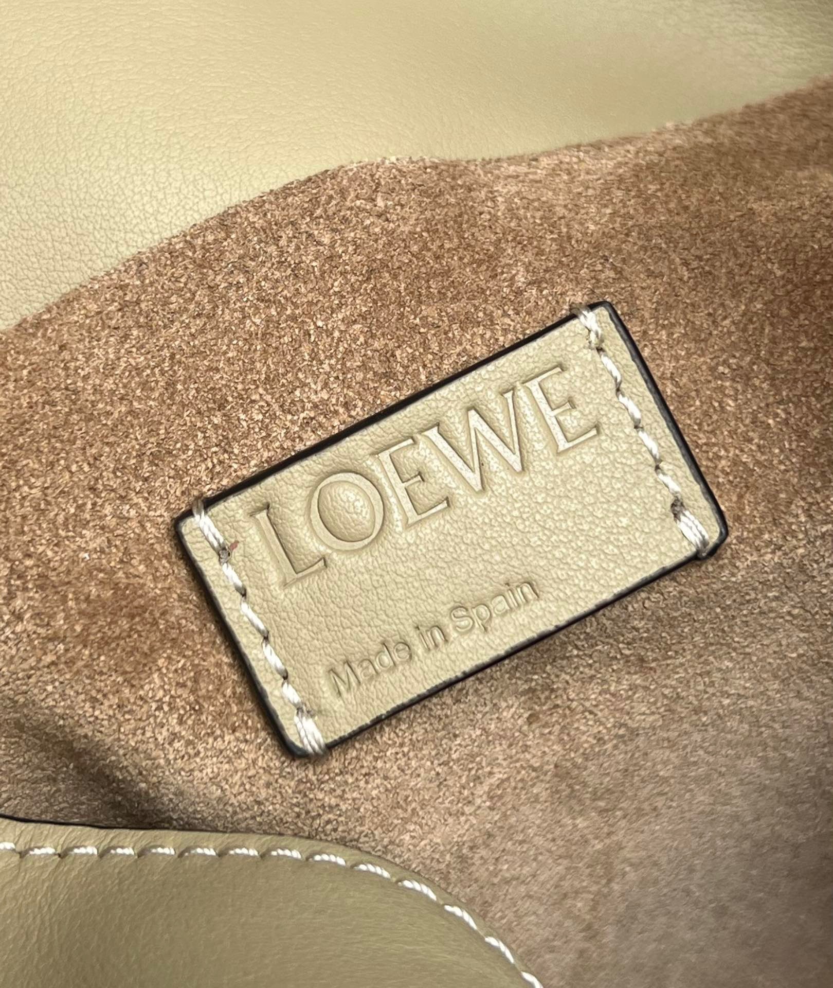 Loewe Flamenco Clutch Bag In Clay Green Calfskin 268