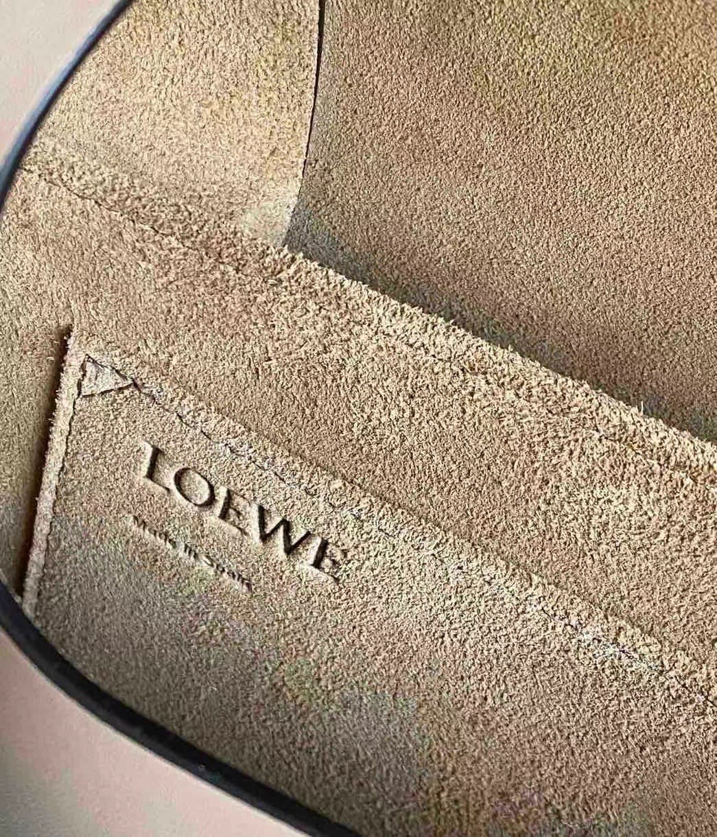 Loewe Gate Small Bag In Sand Calfskin and Jacquard 294