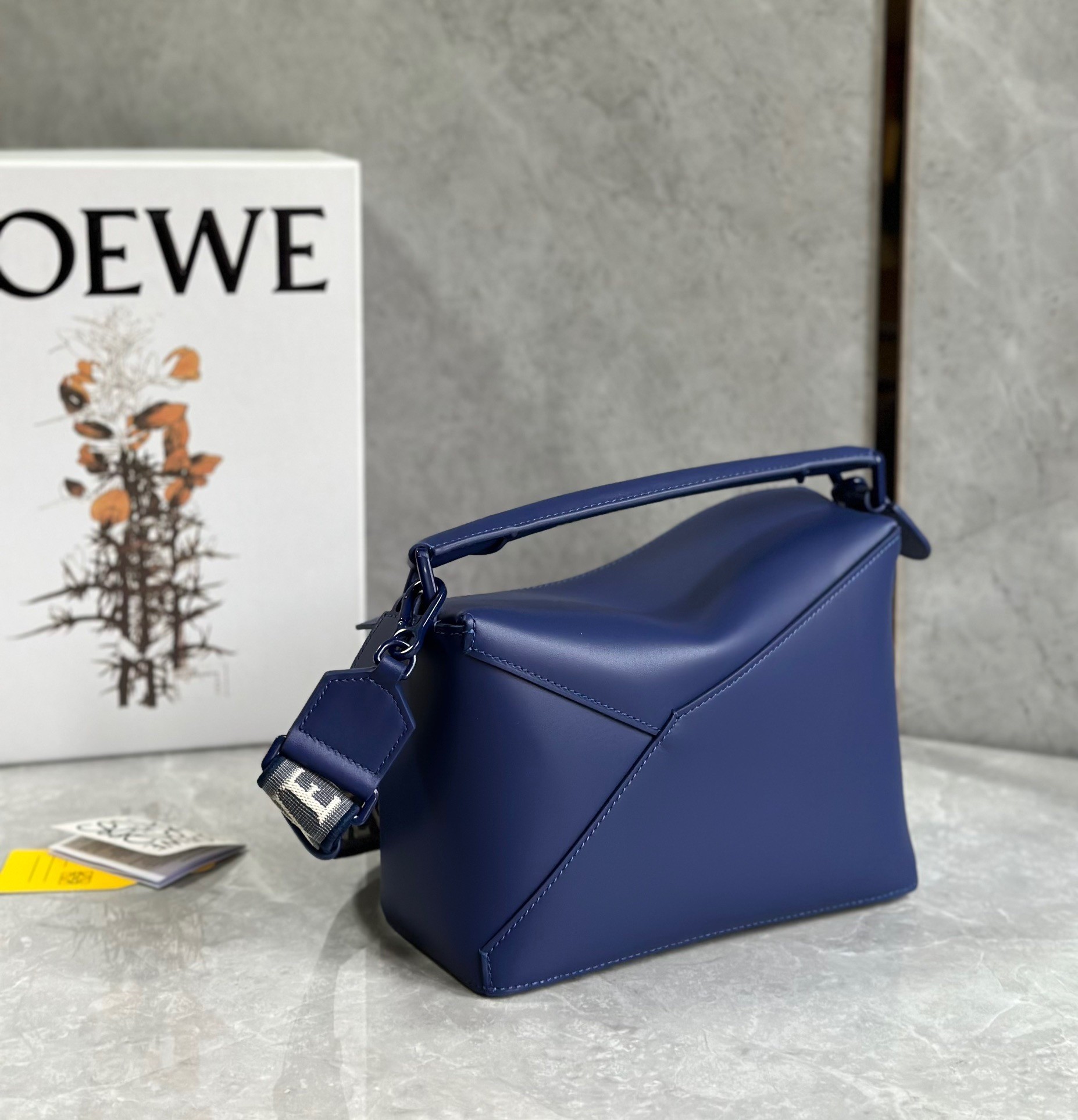 Loewe Puzzle Edge Small Bag In Deep Purple Satin Calfskin 313