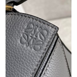 Loewe Puzzle Mini Bag In Asphalt Grey Grained Calfskin 373