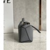 Loewe Puzzle Mini Bag In Asphalt Grey Grained Calfskin 373