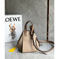 Loewe Compact Hammock Bag in Sand Grained Calfskin 394