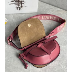 Loewe Mini Gate Dual Bag In Plumrose Calfskin 429