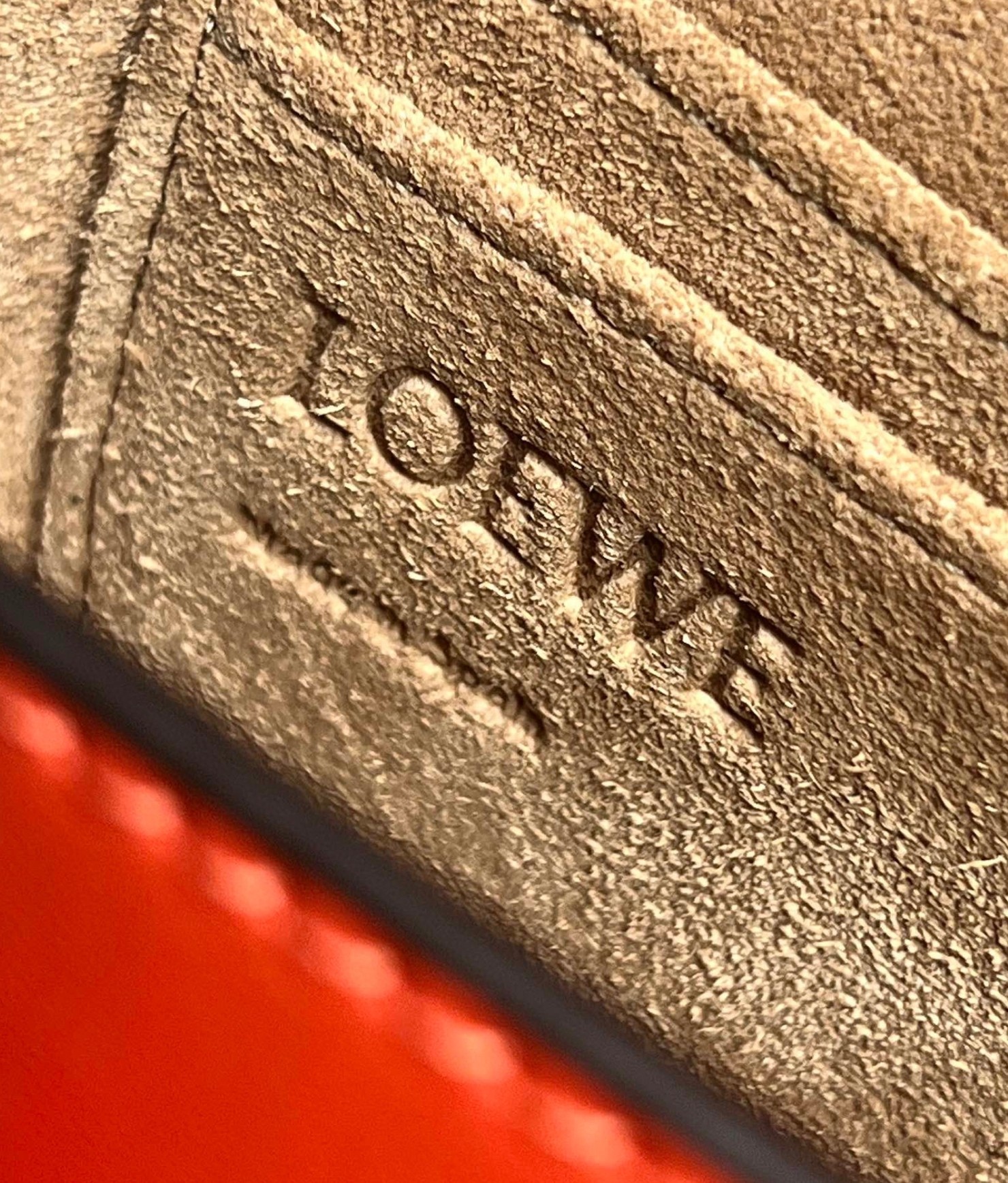 Loewe Gate Dual Mini Bag in Sunrise Orange Calfskin 518