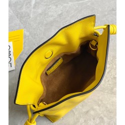 Loewe Flamenco Nano Clutch In Yellow Nappa Leather 607