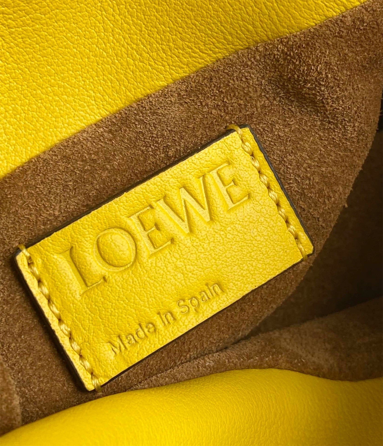 Loewe Flamenco Nano Clutch In Yellow Nappa Leather 607