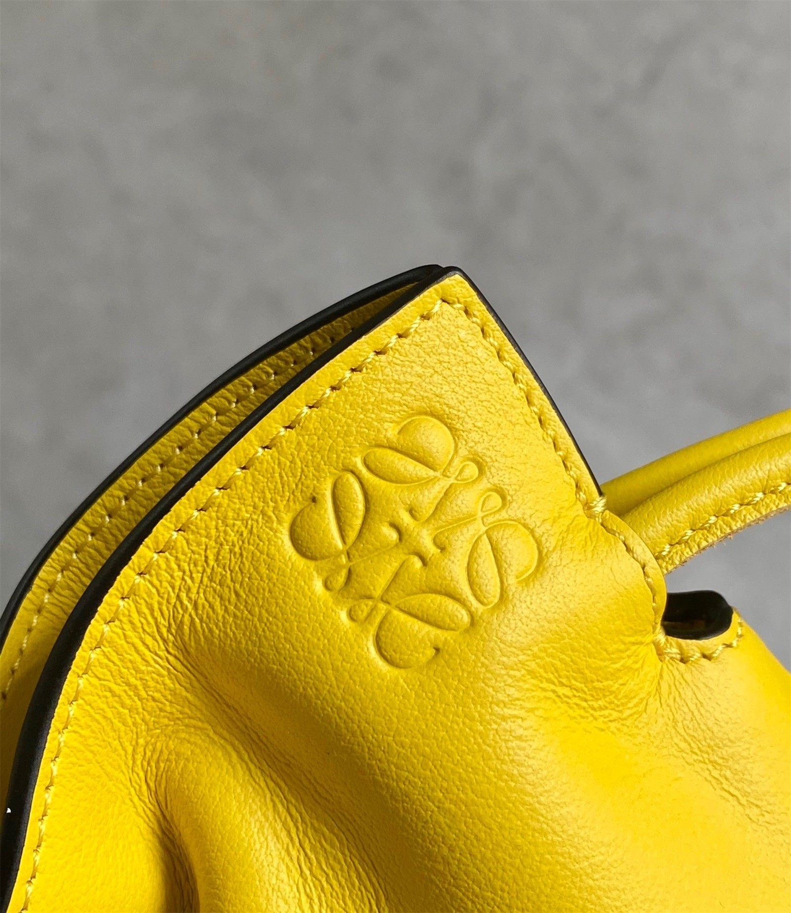 Loewe Flamenco Nano Clutch In Yellow Nappa Leather 607