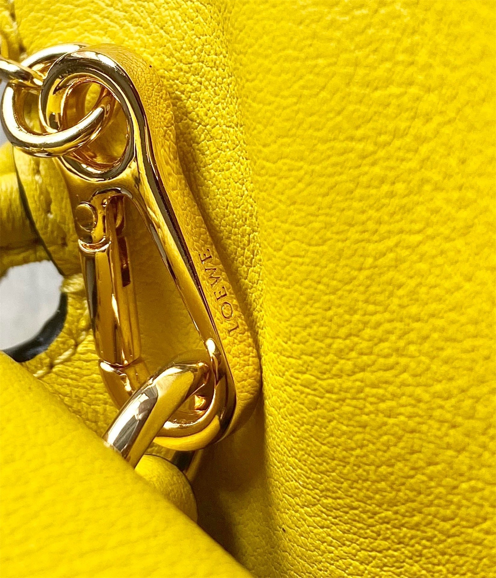 Loewe Flamenco Nano Clutch In Yellow Nappa Leather 607