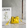 Loewe Flamenco Nano Clutch In Yellow Nappa Leather 607