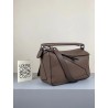 Loewe Small Puzzle Bag In Dark Taupe Grained Calfskin 686