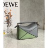 Loewe Puzzle Mini Bag In Asphalt Grey/Nude/Green Calfskin 744