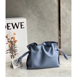 Loewe Flamenco Mini Clutch In Atlantic Blue Nappa Leather 834