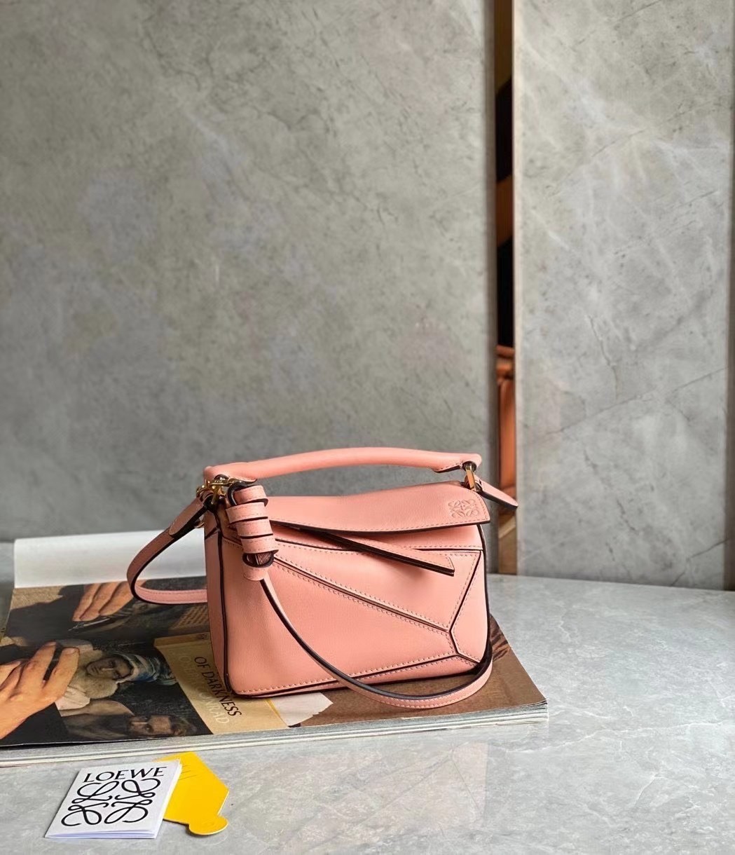 Loewe Puzzle Mini Bag In Blossom Calfskin Leather 340